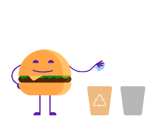 Burger Recycle Sticker by LightsON