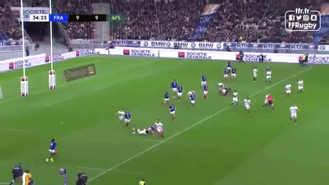 thomas #france #rugby #slalom #skills GIF