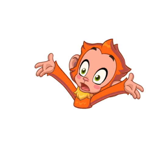 Happy Monkey Sticker by MYTONA