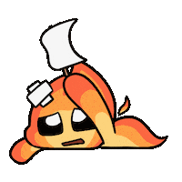 Tired Give Up Sticker by Christophers Genie