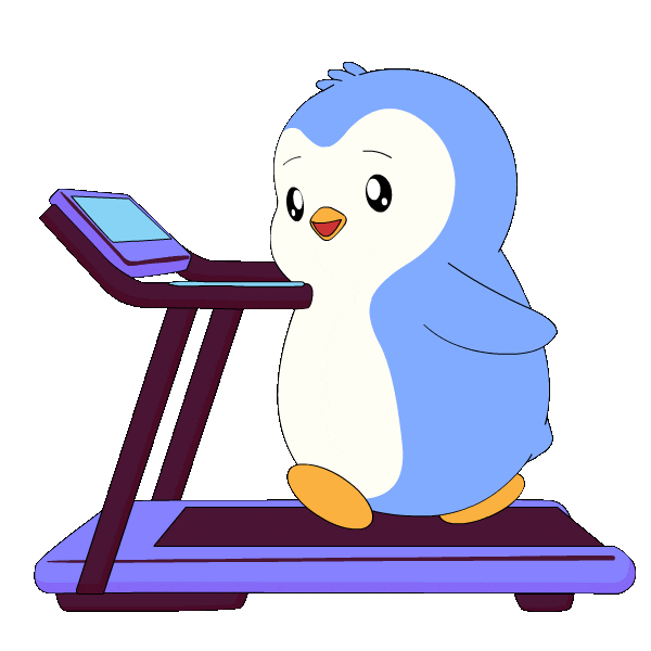 Gym Sweating Sticker by Pudgy Penguins