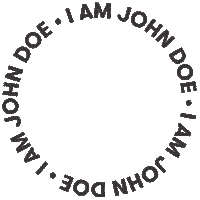 I Am John Doe Circle Sticker by John Doe