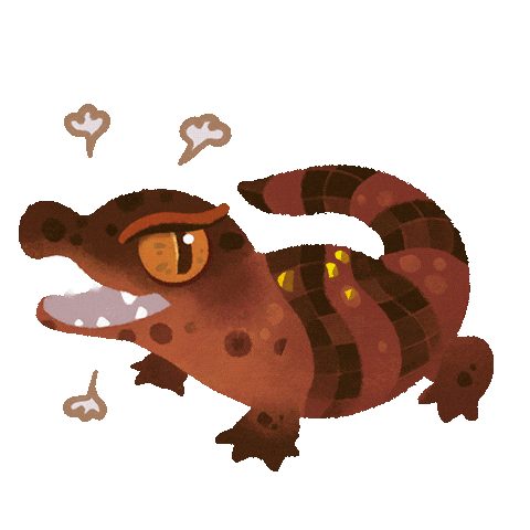 Crocodile Reptile Sticker by pikaole