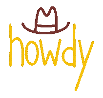 Cowboy Hello Sticker