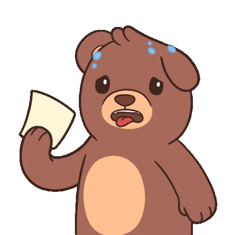 Sweating Teddy Bear Sticker by BEARISH