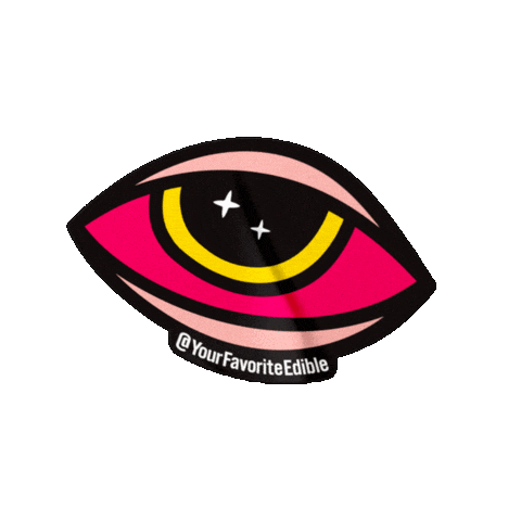 yourfavoriteedible giphygifmaker mindful mindful indulgence wavy eye Sticker
