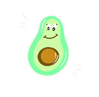 stickermarie sweet avocado positive vibes happy avocado Sticker
