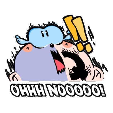 Scared Oh No Sticker by VEQuestor
