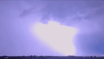 Bold Lightning Accompanies Las Vegas Downpour