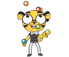 lostremendostrex circo payaso pelotas malabares Sticker