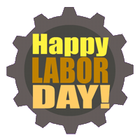 Happy Labor Day Sticker by That Hominid