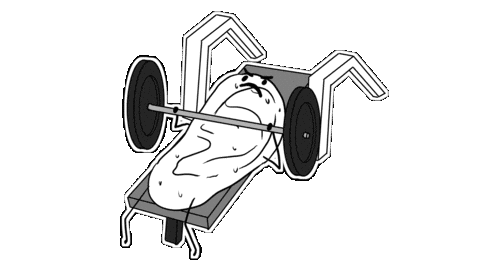 MrDwip giphyupload working out ear hearing Sticker