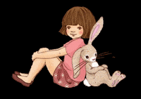 belleandboo illustration friends bunny rabbit GIF