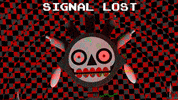 Telletec glitch robot skull demonic GIF