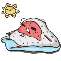 animation melting Sticker by Simply Micho