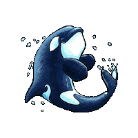 Happy Killer Whale Sticker