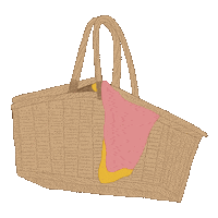 Straw Hat Weekend Sticker by Bed Threads