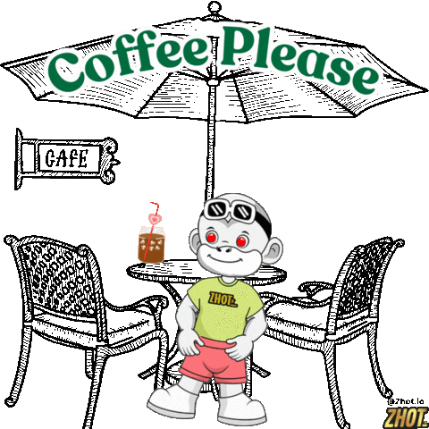 Cafe Caffeine Sticker by Zhot