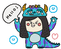 Hello Sticker by Huadabii