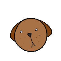 tokayares dog wind puzzled Sticker