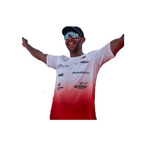 Victory Running Sticker by Primabiotic