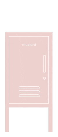 Blush Locker Sticker by mustard made