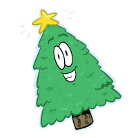 Happy Christmas Tree Sticker