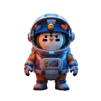 Zoom In Space Suit Sticker by ZaddyFi