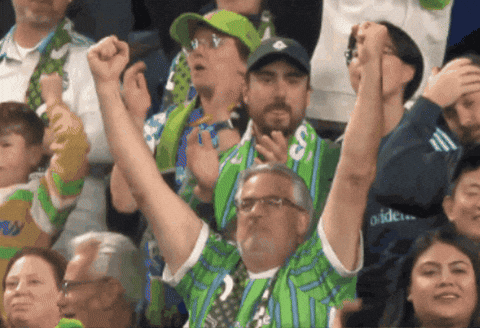 Excited Seattle Sounders GIF by Major League Soccer