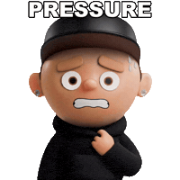 Nervous Under Pressure Sticker by OneFootball Heads