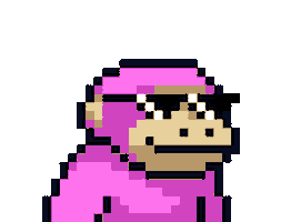 Pixel Art Monkey Sticker by SMOL