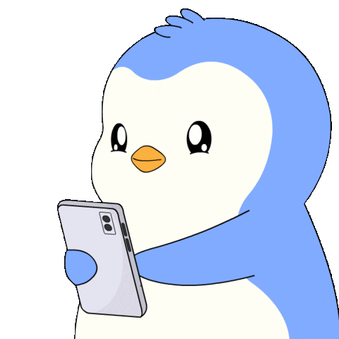 Crypto Phone Sticker by Pudgy Penguins