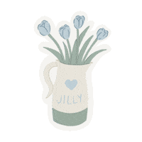 jillybox heart flowers country cowboy Sticker