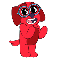 Dawnsgallery happy dog excited feliz Sticker