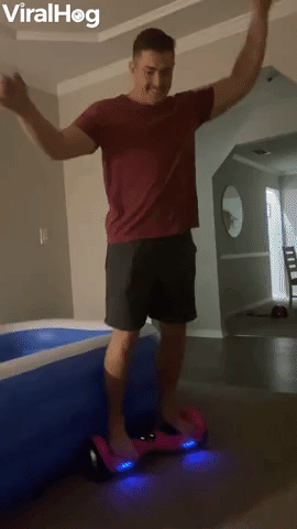 Dad Hilariously Tests Out Daughter's Hoverboard