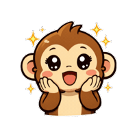 Monkey Blink Sticker