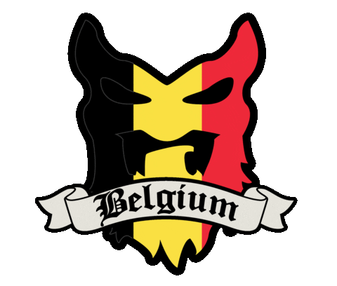 Beard Belgium Sticker by BEARDED VILLAINS