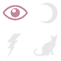 alibasdaysar cat logo design moon Sticker