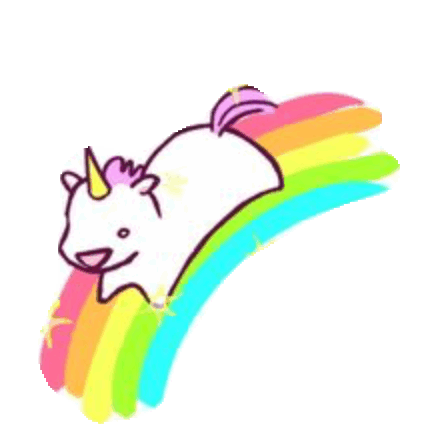 rainbow unicorn STICKER by imoji