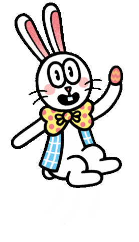 Easter Bunny Art Sticker by T. L. McBeth