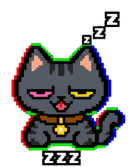 Tired Cat Sticker by Weird Cats