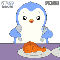 Eat On A Diet Sticker by Pudgy Penguins