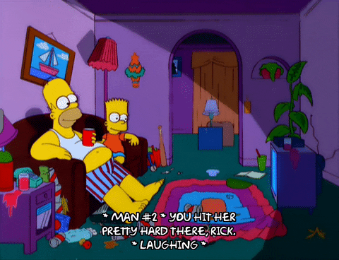 homer simpson laughing GIF
