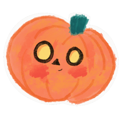 Itsnotfinishedyet happy halloween excited pumpkin Sticker