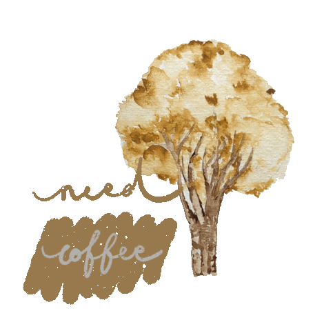 Gold Need Coffe Sticker