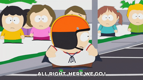 helmet encouraging GIF by South Park 