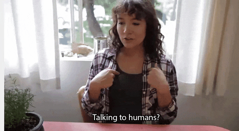humans dont talk to me GIF by Much