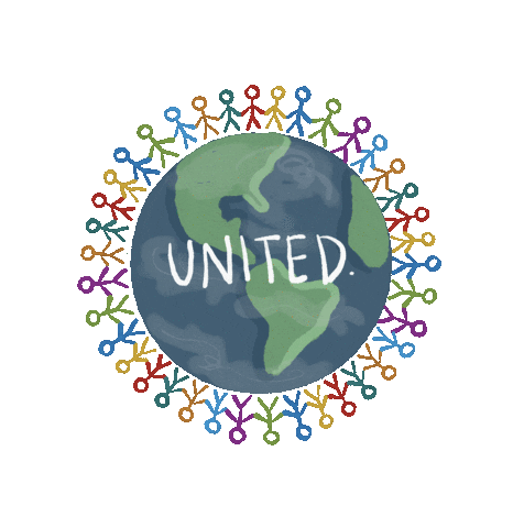 unitedplanet peace earth united global Sticker