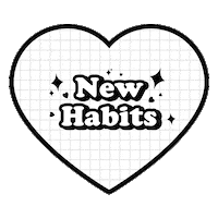 newhabits happy heart retro 하트 Sticker