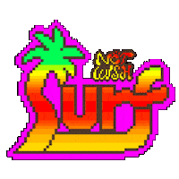 Pixel Summer Sticker